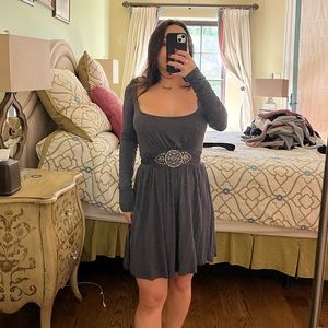 Western soft gray dress